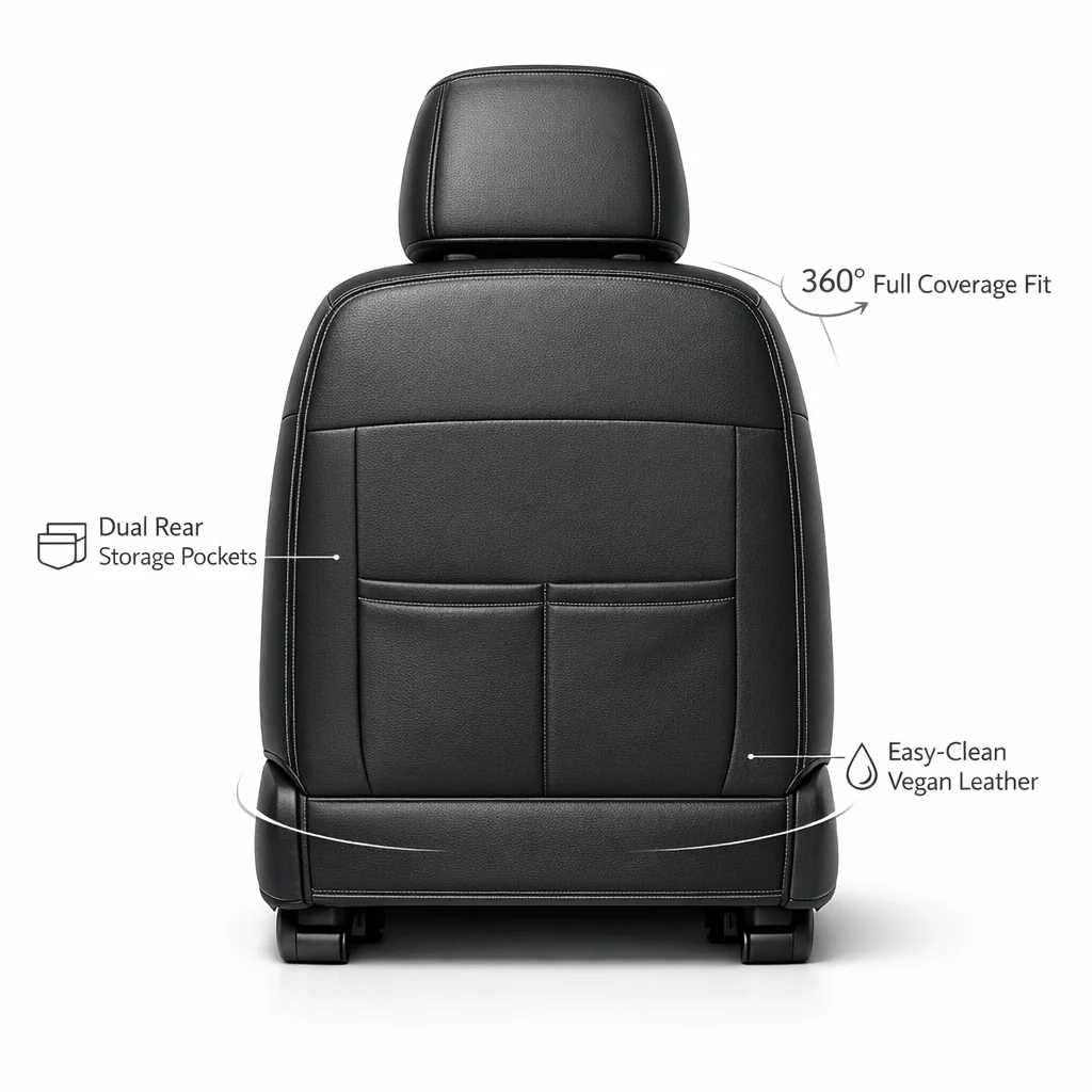 Black & Red Car Seat Covers - Image 5