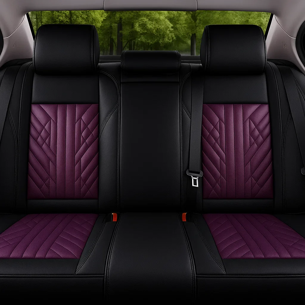 Purple & Black Car Seat Covers - Image 4