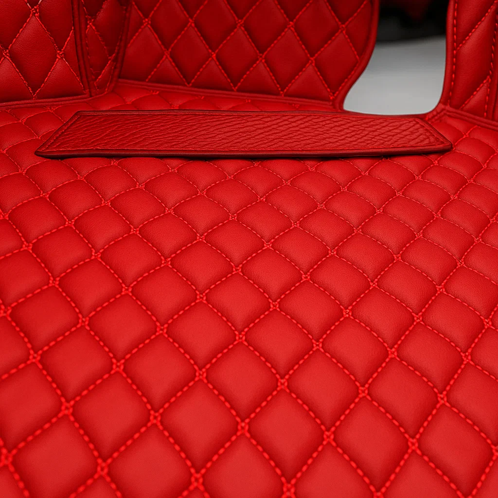 Sport Red Custom Car Trunk Mats - Image 2