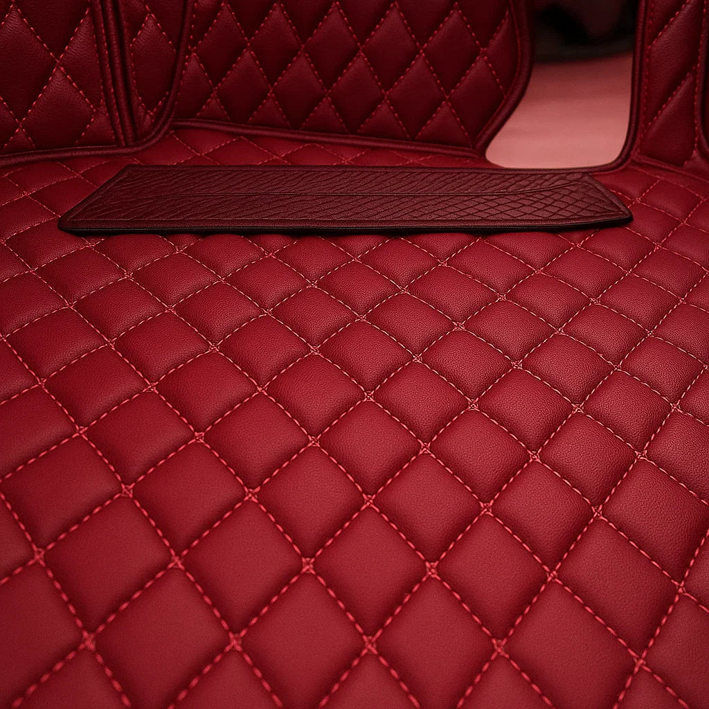 Wine Red Custom Car Trunk Mats - Image 2
